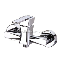 Angular Wall-Mounted Brass Faucet